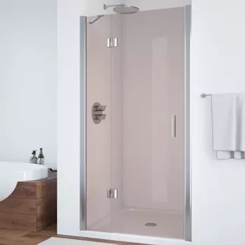 Душевая дверь в нишу Vegas Glass AFP 0120 08 05 L профиль глянцевый хром, стекло бронза