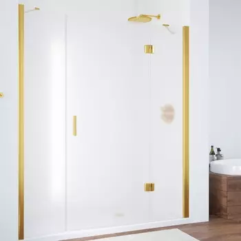 Душевая дверь в нишу Vegas Glass AFP-F 150 09 10 R профиль золото, стекло сатин