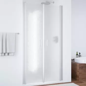 Душевая дверь в нишу Vegas Glass E2P 90 07 02 профиль матовый хром, стекло шиншилла