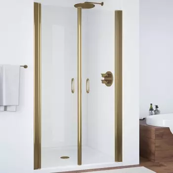 Душевая дверь в нишу Vegas Glass E2P 95 05 01 профиль бронза, стекло прозрачное