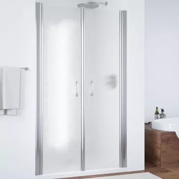 Душевая дверь в нишу Vegas Glass E2P 95 08 02 профиль глянцевый хром, стекло шиншилла