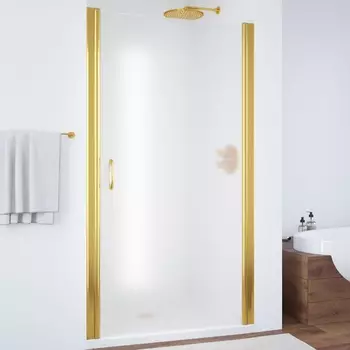 Душевая дверь в нишу Vegas Glass EP 0095 09 10 профиль золото, стекло сатин