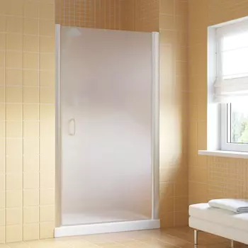 Душевая дверь в нишу Vegas Glass EP Lux 95 07 10 R профиль матовый хром, стекло сатин