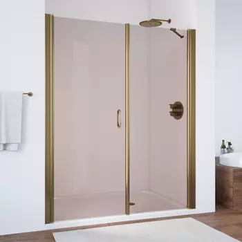 Душевая дверь в нишу Vegas Glass EP-F-2 185 05 05 L профиль бронза, стекло бронза