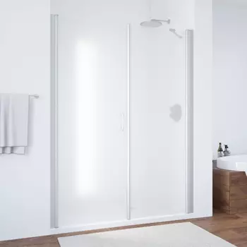 Душевая дверь в нишу Vegas Glass EP-F-2 180 07 10 L профиль матовый хром, стекло сатин