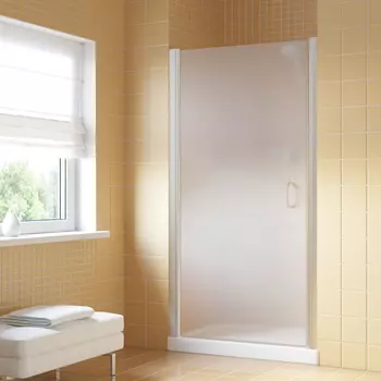 Душевая дверь в нишу Vegas Glass EP Lux 85 07 10 L профиль матовый хром, стекло сатин