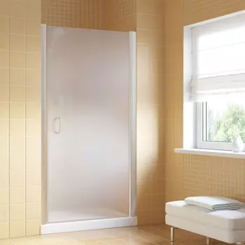 Душевая дверь в нишу Vegas Glass EP Lux 85 07 10 R профиль матовый хром, стекло сатин