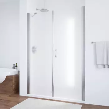 Душевая дверь в нишу Vegas Glass EP-F-2 145 08 10 R профиль глянцевый хром, стекло сатин