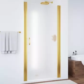 Душевая дверь в нишу Vegas Glass EP 70 09 10 профиль золото, стекло сатин