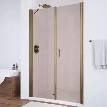 Душевая дверь в нишу Vegas Glass EP-F-2 110 05 05 R профиль бронза, стекло бронза