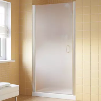 Душевая дверь в нишу Vegas Glass EP Lux 80 07 10 L профиль матовый хром, стекло сатин