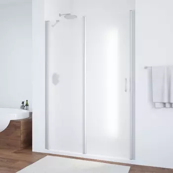 Душевая дверь в нишу Vegas Glass EP-F-1 135 07 10 L профиль матовый хром, стекло сатин