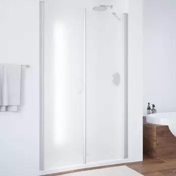 Душевая дверь в нишу Vegas Glass EP-F-2 100 07 10 L профиль матовый хром, стекло сатин