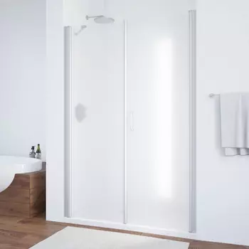 Душевая дверь в нишу Vegas Glass EP-F-2 130 07 10 R профиль матовый хром, стекло сатин