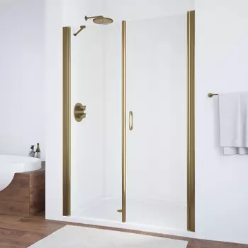 Душевая дверь в нишу Vegas Glass EP-F-2 135 05 01 R профиль бронза, стекло прозрачное