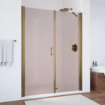 Душевая дверь в нишу Vegas Glass EP-F-2 180 05 05 L профиль бронза, стекло бронза