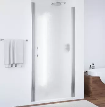 Душевая дверь в нишу Vegas Glass EP 65 08 02 профиль глянцевый хром, стекло шиншилла