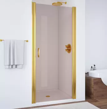 Душевая дверь в нишу Vegas Glass EP 65 09 05 профиль золото, стекло бронза