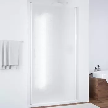 Душевая дверь в нишу Vegas Glass EP 80 01 02 профиль белый, стекло шиншилла