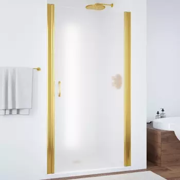 Душевая дверь в нишу Vegas Glass EP 80 09 10 профиль золото, стекло сатин