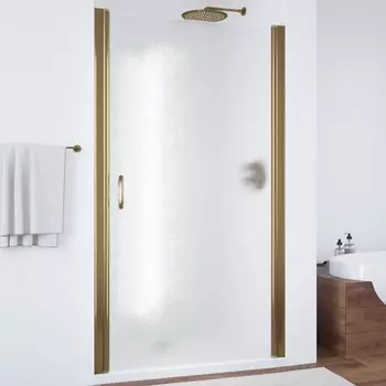 Душевая дверь в нишу Vegas Glass EP 90 05 02 профиль бронза, стекло шиншилла