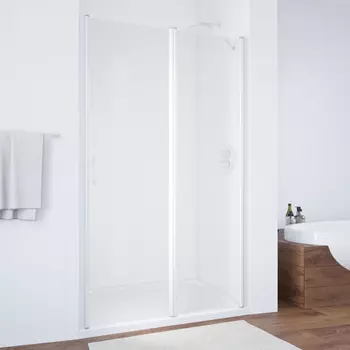 Душевая дверь в нишу Vegas Glass EP-F-1 105 01 01 R профиль белый, стекло прозрачное