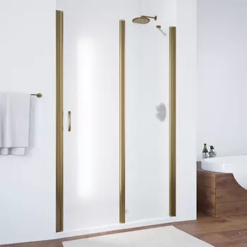 Душевая дверь в нишу Vegas Glass EP-F-1 105 05 10 R профиль бронза, стекло сатин
