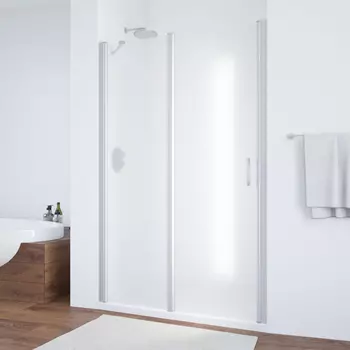 Душевая дверь в нишу Vegas Glass EP-F-1 110 07 10 L профиль матовый хром, стекло сатин