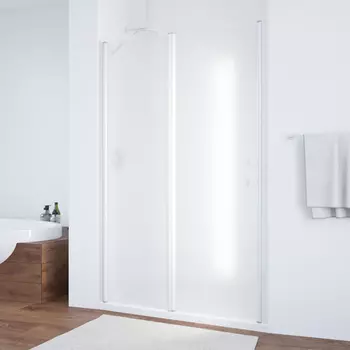 Душевая дверь в нишу Vegas Glass EP-F-1 115 01 10 L профиль белый, стекло сатин