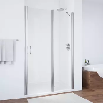 Душевая дверь в нишу Vegas Glass EP-F-1 115 08 01 R профиль глянцевый хром, стекло прозрачное