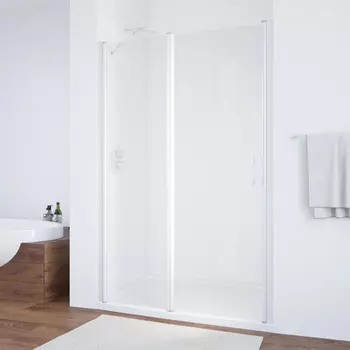 Душевая дверь в нишу Vegas Glass EP-F-1 120 01 01 L профиль белый, стекло прозрачное