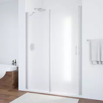 Душевая дверь в нишу Vegas Glass EP-F-1 150 07 10 L профиль матовый хром, стекло сатин