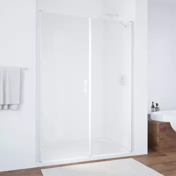 Душевая дверь в нишу Vegas Glass EP-F-2 170 01 01 L профиль белый, стекло прозрачное