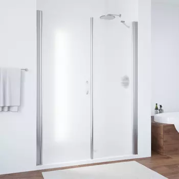 Душевая дверь в нишу Vegas Glass EP-F-2 175 08 10 L профиль глянцевый хром, стекло сатин
