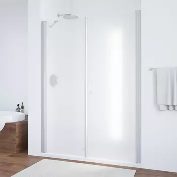 Душевая дверь в нишу Vegas Glass EP-F-2 175 08 10 R профиль глянцевый хром, стекло сатин