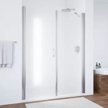 Душевая дверь в нишу Vegas Glass EP-F-2 180 08 10 L профиль глянцевый хром, стекло сатин