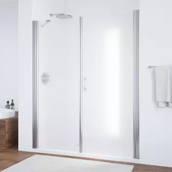 Душевая дверь в нишу Vegas Glass EP-F-2 185 08 10 R профиль глянцевый хром, стекло сатин