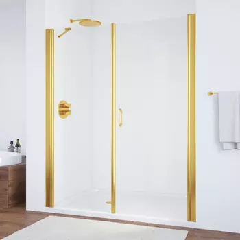 Душевая дверь в нишу Vegas Glass EP-F-2 185 09 01 R профиль золото, стекло прозрачное