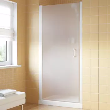 Душевая дверь в нишу Vegas Glass EP Lux 70 01 10 L профиль белый, стекло сатин