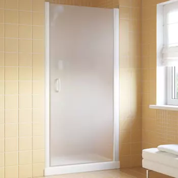 Душевая дверь в нишу Vegas Glass EP Lux 75 01 10 R профиль белый, стекло сатин