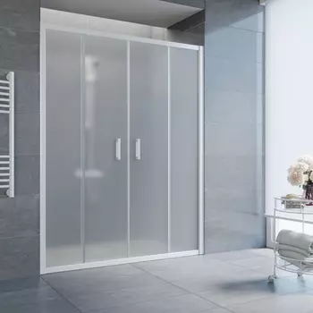 Душевая дверь в нишу Vegas Glass Z2P 170 01 10 профиль белый, стекло сатин