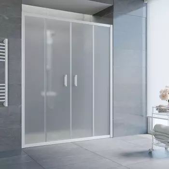 Душевая дверь в нишу Vegas Glass Z2P 190 01 10 профиль белый, стекло сатин