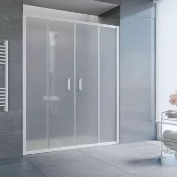 Душевая дверь в нишу Vegas Glass Z2P 200 01 10 профиль белый, стекло сатин