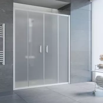 Душевая дверь в нишу Vegas Glass Z2P 210 01 10 профиль белый, стекло сатин