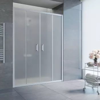 Душевая дверь в нишу Vegas Glass Z2P 150 07 10 профиль матовый хром, стекло сатин