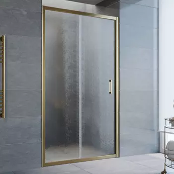 Душевая дверь в нишу Vegas Glass ZP 100 05 02 профиль бронза, стекло шиншилла