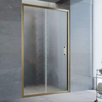 Душевая дверь в нишу Vegas Glass ZP 110 05 02 профиль бронза, стекло шиншилла
