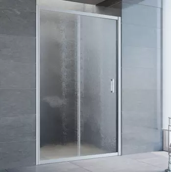 Душевая дверь в нишу Vegas Glass ZP 120 07 02 профиль матовый хром, стекло шиншилла