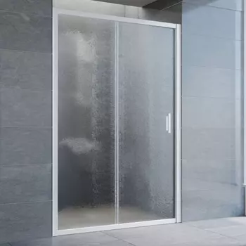 Душевая дверь в нишу Vegas Glass ZP 130 01 02 профиль белый, стекло шиншилла