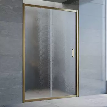 Душевая дверь в нишу Vegas Glass ZP 130 05 02 профиль бронза, стекло шиншилла
